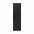 1 Door Wardrobe Single Black + Gray | Executive Industrial Storage Solution - Luxury UK Living Room Showcase