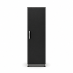 1 Door Wardrobe Single Black + Gray | Executive Industrial Storage Solution - Luxury UK Living Room Showcase