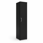 1 Door Wardrobe Single Black | Executive Storage Solution - Detailed Angle View 4