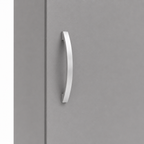 1 Door Wardrobe Single Gray | Modern Minimalist Storage Solution - Detailed Angle View 5