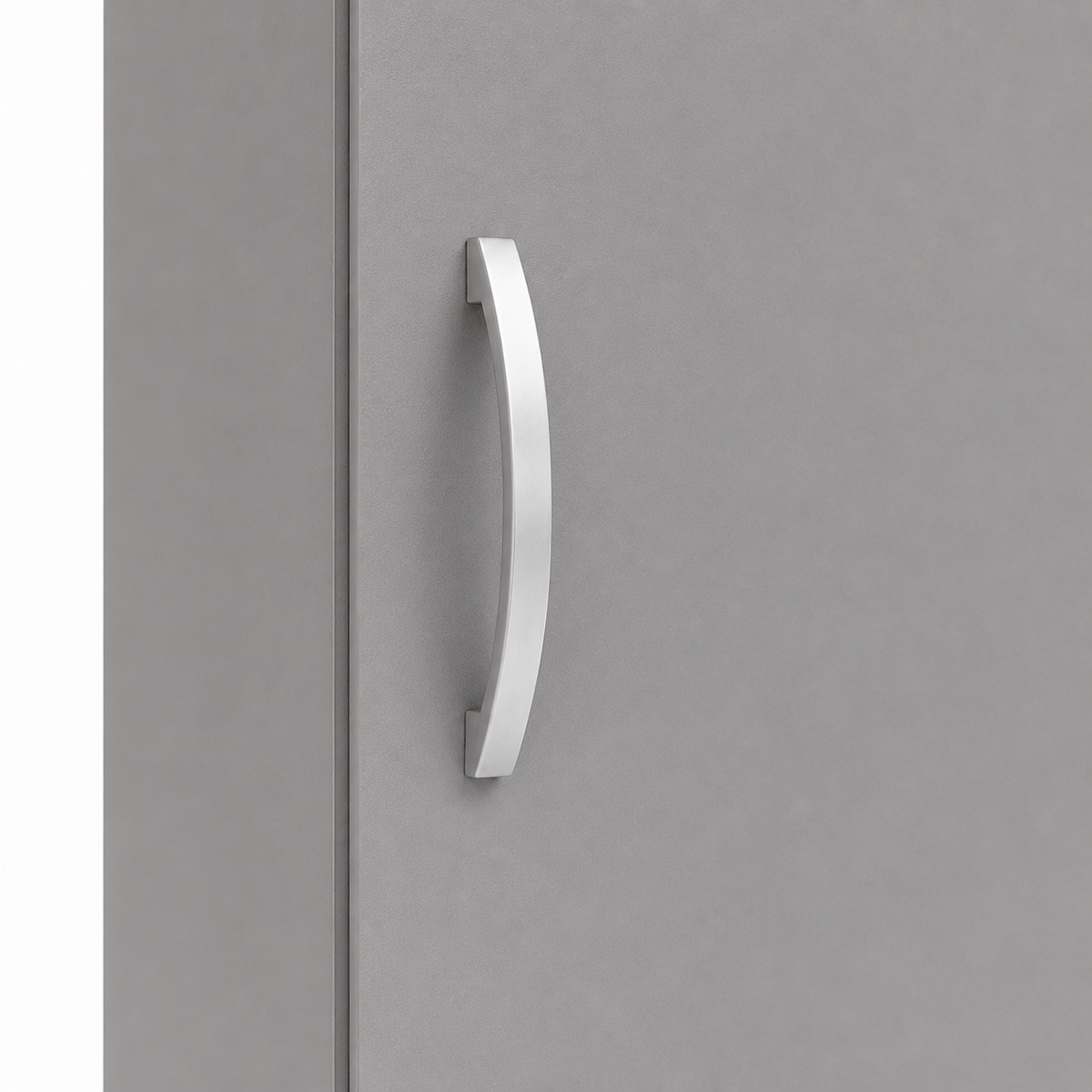 1 Door Wardrobe Single Gray | Modern Minimalist Storage Solution - Detailed Angle View 5