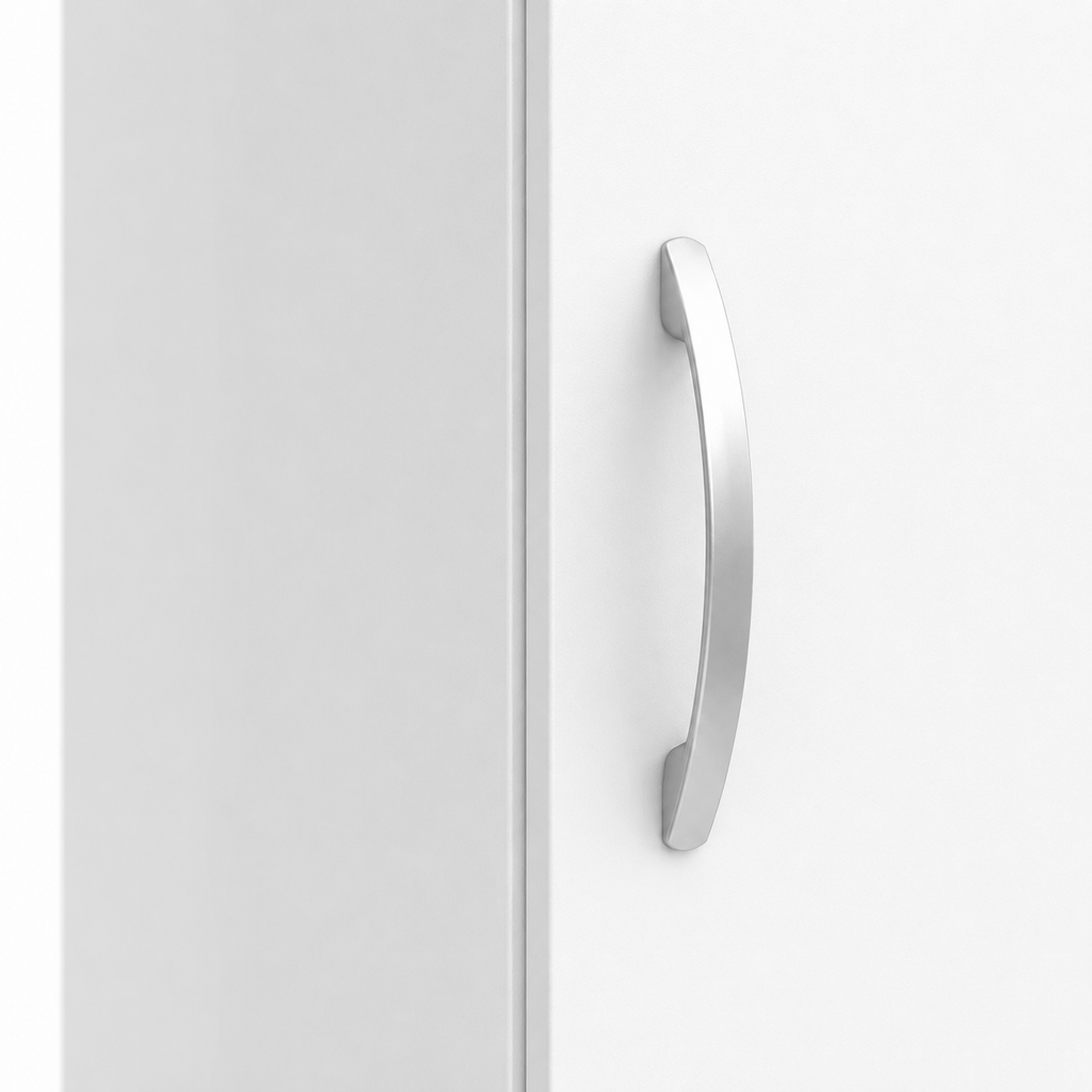 1 Door Wardrobe Single White | Best Slim Storage Solution UK - Detailed Angle View 5