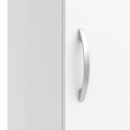 1 Door Wardrobe Single White | Best Slim Storage Solution UK - Detailed Angle View 5