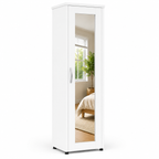 1 Door Wardrobe Single White | Best Slim Storage Solution UK - Detailed Angle View 2