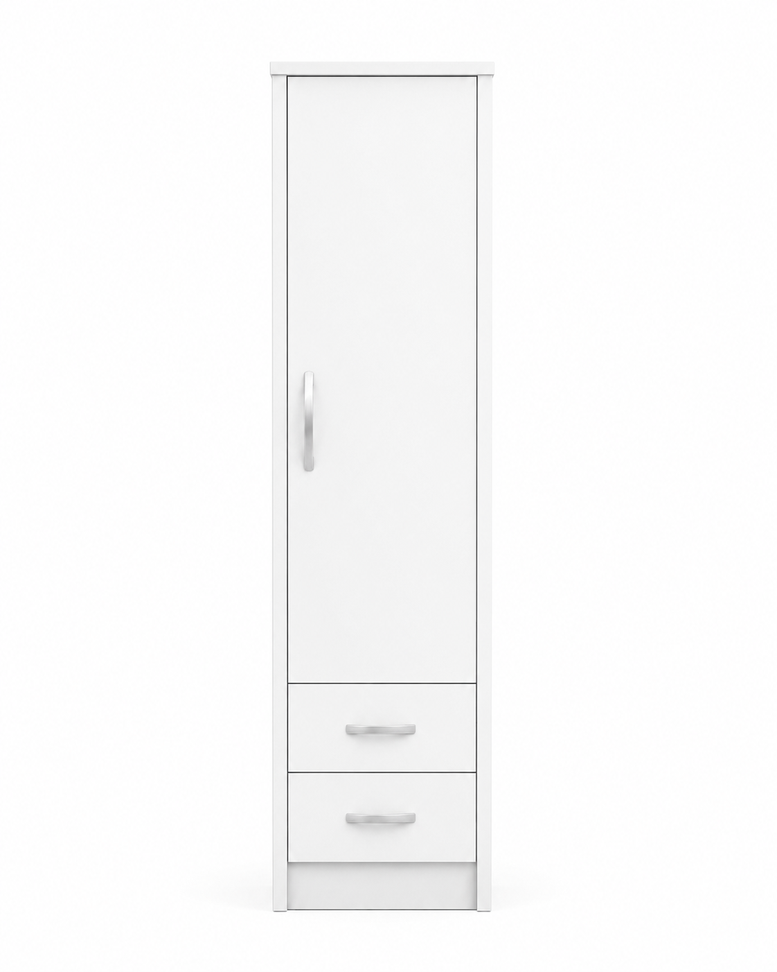 1 Door Wardrobe Single with Bottom Drawers White | Best Multi-Storage Unit - Luxury UK Living Room Showcase