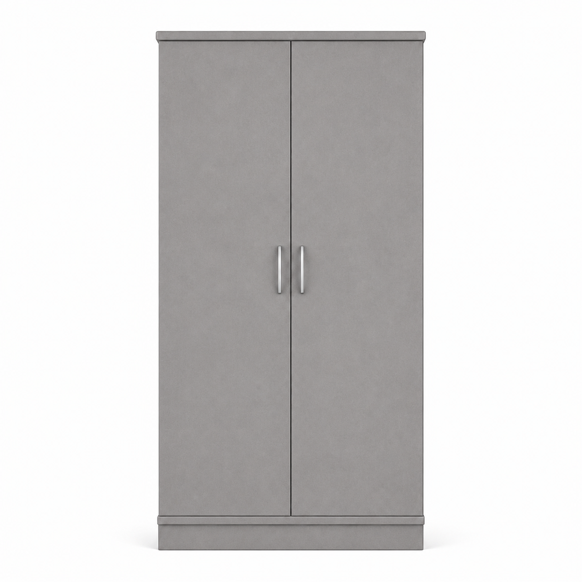 2 Door Lady Wardrobe Gray | Premium Modern Storage - Detailed Angle View 4