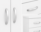 2 Door Wardrobe Set White | The Essential Master Trio - Detailed Angle View 3