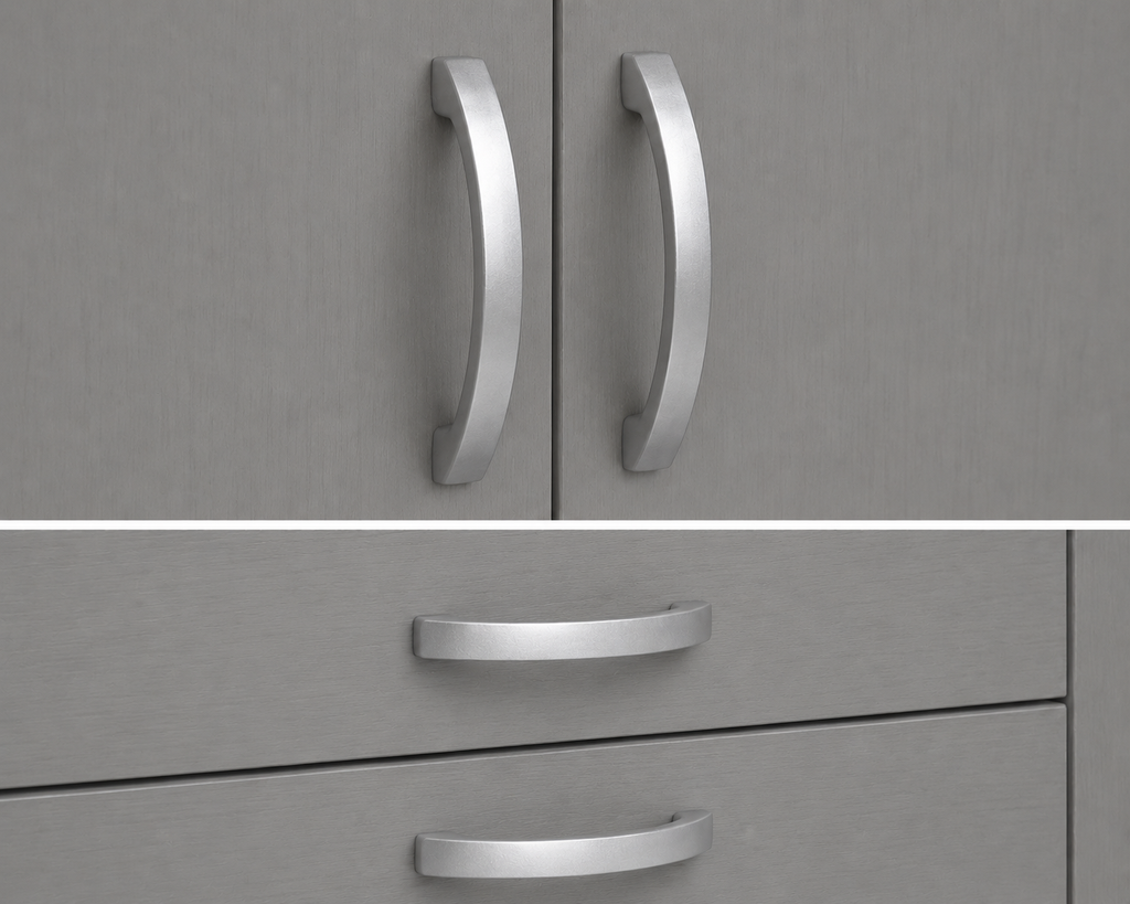 3 Door Wardrobe Gray | Premium Triple Suite - Detailed Angle View 4