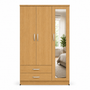3 Door Wardrobe Oak | The Natural Master Sanctuary | Modern Bedroom Storage