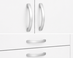 3 Door Wardrobe White | Triple Storage Master - Detailed Angle View 3