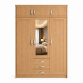 3 Door Wardrobe With Topbox Oak | Unique & Trending Choice - Luxury UK Living Room Showcase