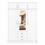 3 Door Wardrobe With Topbox White | Decent & Executive Choice | Modern Bedroom Storage