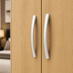 4 Door Wardrobe Set Oak | Superb Family Storage Style - Detailed Angle View 3