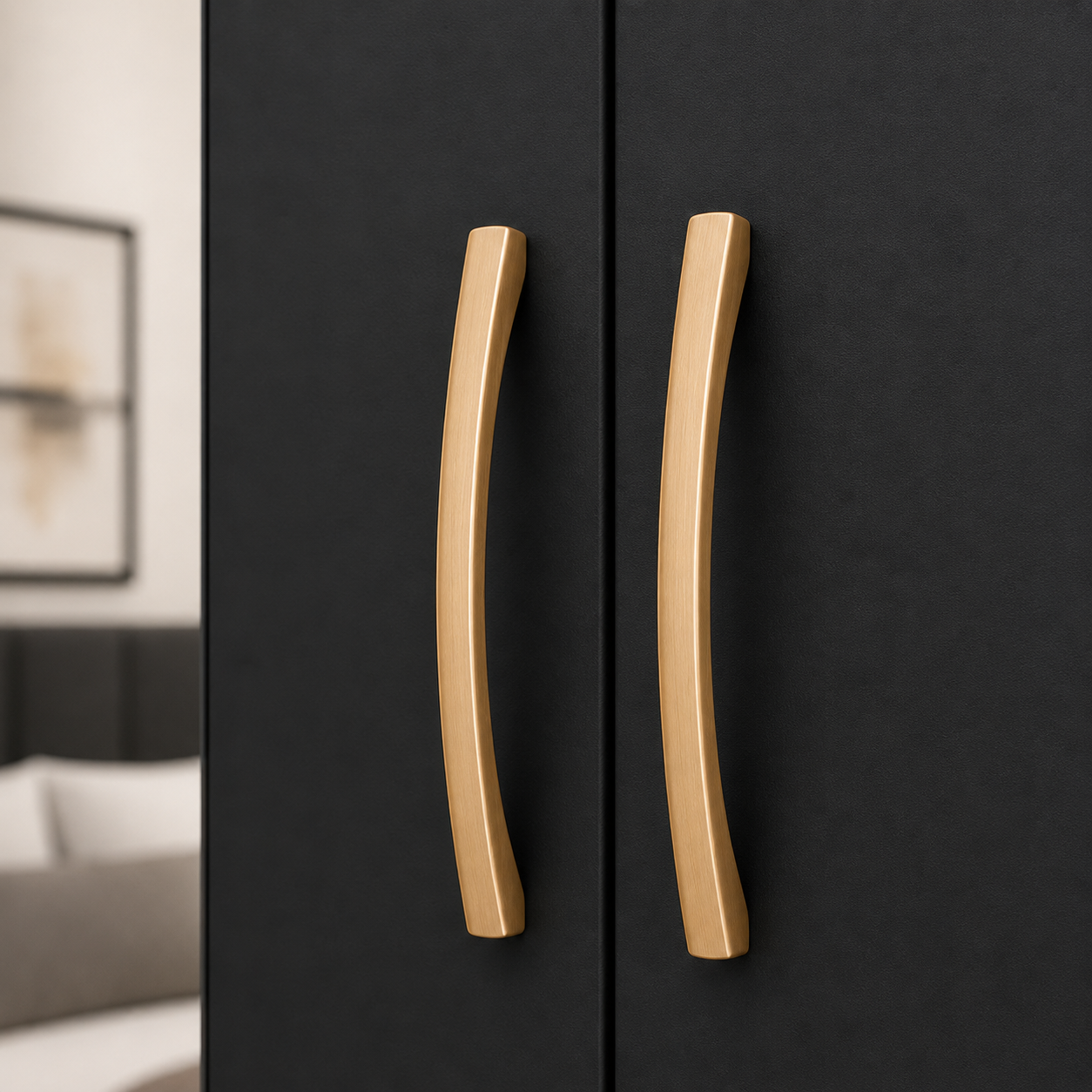 4 Door Wardrobe With Topbox Black | Executive Family Vibes - Detailed Angle View 3