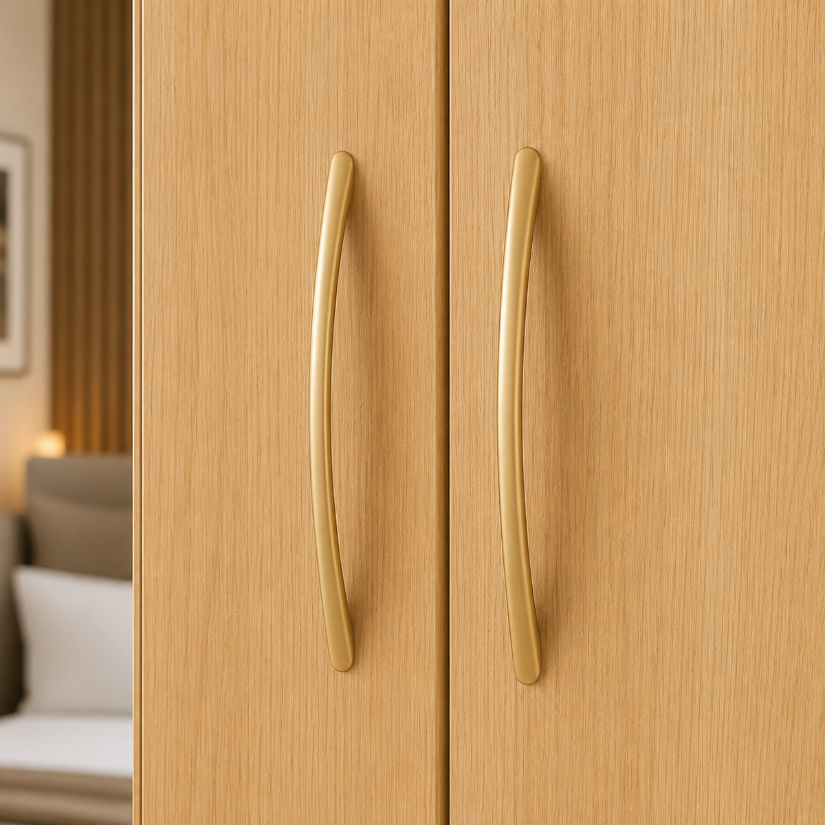 4 Door Wardrobe With Topbox Oak | Trending Family Storage - Detailed Angle View 3