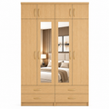 4 Door Wardrobe With Topbox Oak | Trending Family Storage - Luxury UK Living Room Showcase