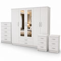 5 Door Wardrobe Set White | Trending Bedroom Furniture - Luxury UK Living Room Showcase
