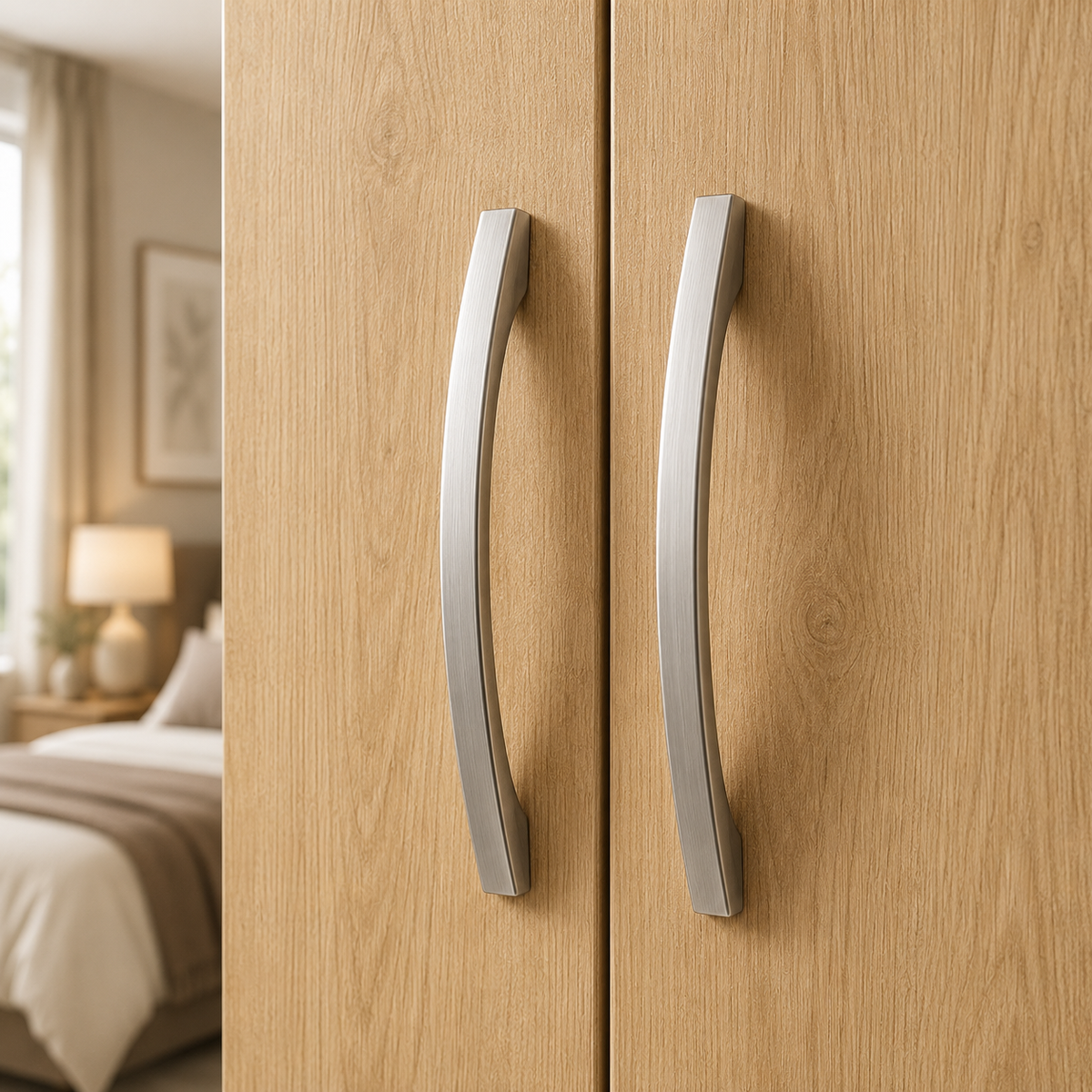 5 Door Wardrobe Set Oak | Organic Vibes - Detailed Angle View 2