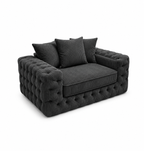 ASHTON 1 Seater Jumbo Cord Dark Grey Sofa | FurniFolks UK - Luxury UK Living Room Showcase