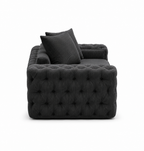 ASHTON 1 Seater Jumbo Cord Dark Grey Sofa | FurniFolks UK - Detailed Angle View 2