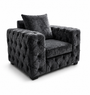 ASHTON 1 Seater Naples & Kinsington Dark Grey Sofa | FurniFolks | Free UK Delivery