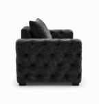 ASHTON 1 Seater Naples & Kinsington Dark Grey Sofa | FurniFolks - Detailed Angle View 2