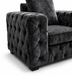 ASHTON 1 Seater Naples & Kinsington Dark Grey Sofa | FurniFolks - Detailed Angle View 3