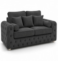 ASHTON 2 Seater Jumbo Cord Dark Grey Sofa - Luxury UK Living Room Showcase
