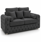 ASHTON 2 Seater Jumbo Cord Dark Grey Sofa - Luxury UK Living Room Showcase