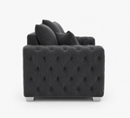 ASHTON 3+2 Seater Jumbo Cord Dark Grey Sofa - Detailed Angle View 2