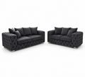 ASHTON 3+2 Seater Jumbo Cord Dark Grey Sofa - Luxury UK Living Room Showcase