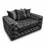 Ashton 1 Seater Crush Velvet Dark Grey Sofa | Free UK Delivery