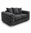 Ashton 2 Seater Chenille Dark Grey Sofa - Luxury UK Living Room Showcase