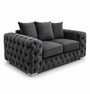 Ashton 2 Seater Chenille Dark Grey Sofa | Free UK Delivery