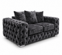 Ashton 2 Seater Crush Velvet Dark Grey Sofa | Free UK Delivery