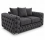 Ashton 2 Seater Naples & Kensington Dark Grey Sofa | Free UK Delivery
