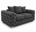 Ashton 2 Seater Naples & Kinsington Dark Grey Sofa - Luxury UK Living Room Showcase