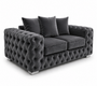 Ashton 2 Seater Plush Velvet Dark Grey Sofa | Free UK Delivery