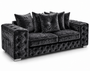 Ashton 3 Seater Crush Velvet Dark Grey Sofa | Free UK Delivery