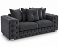 Ashton 3 Seater Naples & Kinsington Dark Grey Sofa - Luxury UK Living Room Showcase