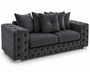Ashton 3 Seater Naples & Kinsington Dark Grey Sofa | Free UK Delivery