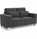 Sloane Sleefy 2 Seater Jumbo Cord Dark Grey Sofa - Luxury UK Living Room Showcase