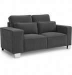 Sloane Sleefy 2 Seater Jumbo Cord Dark Grey Sofa - Luxury UK Living Room Showcase