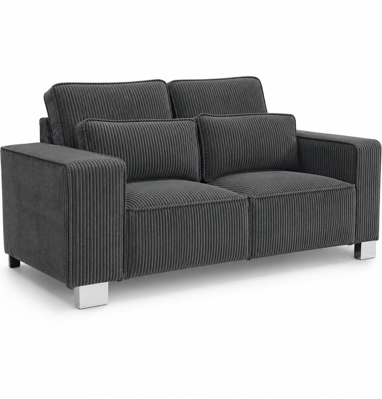 Sloane Sleefy 2 Seater Jumbo Cord Dark Grey Sofa - Luxury UK Living Room Showcase