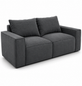 Sloane Sleefy 2 Seater Naples & Kinsington Dark Grey Sofa - Luxury UK Living Room Showcase