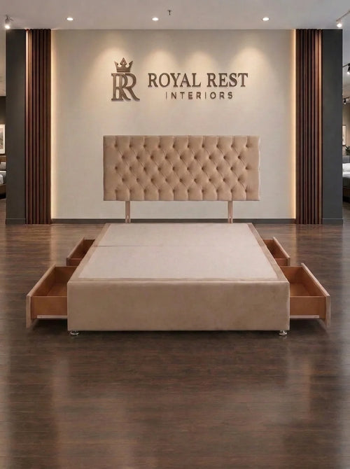 Royal Rest Handcrafted Divan Bed Base (Choice of Storage & Fabrics)
