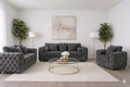 ASHTON 3+2+1 Seater Chenille Dark Grey Sofa Set - Luxury UK Living Room Showcase
