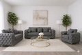 ASHTON 3+2+1 Seater Naples & Kinsington Dark Grey Sofa Set - Luxury UK Living Room Showcase