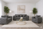 ASHTON 3+2+1 Seater Naples & Kinsington Dark Grey Sofa Set | Free UK Delivery
