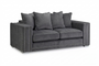 Ruby Alaska 3 Seater Naples & Kensington Dark Grey Sofa | Grand Matte-Luxe Lounge | Free UK Delivery